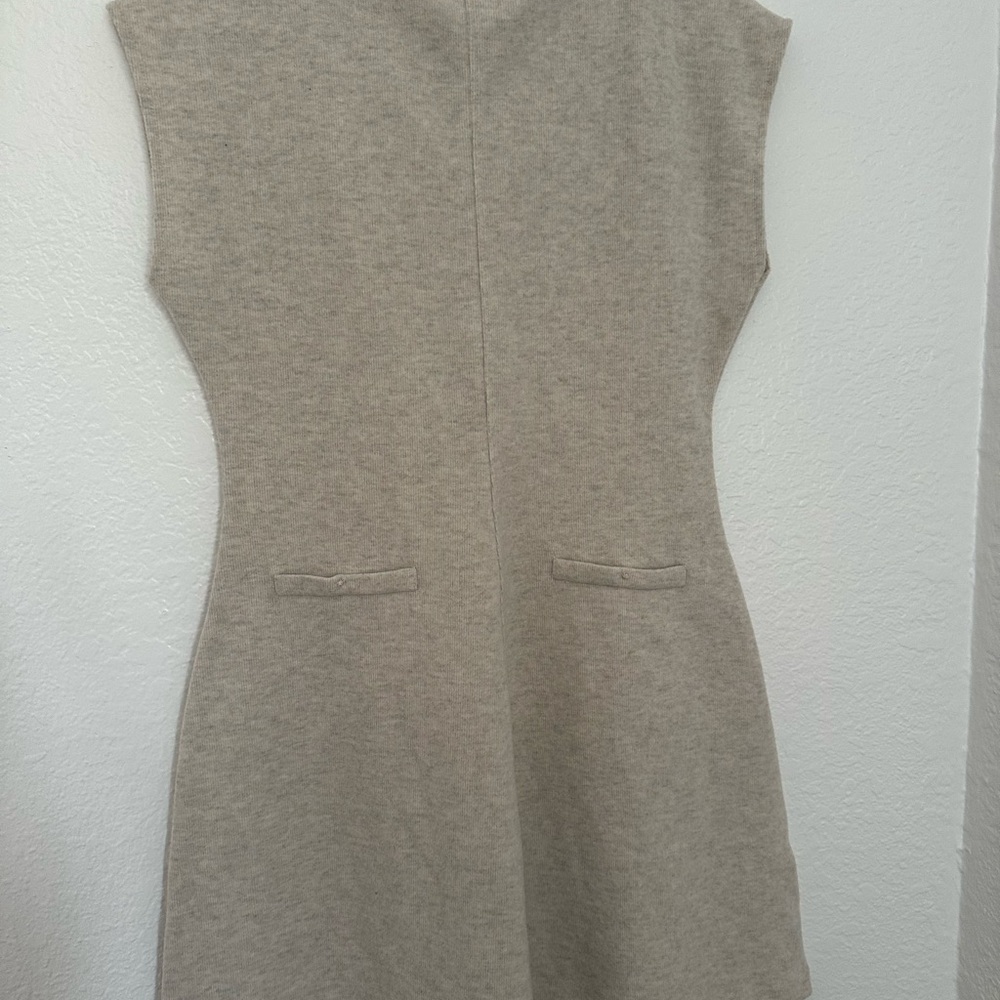 Zara Sleeveless Mini Dress in Light Taupe
